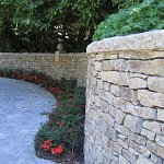 We carry natural stone for retaining walls.  This is "regular basalt wallstone."