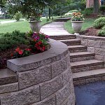 Retaining wall blocks are also great for building stairs.